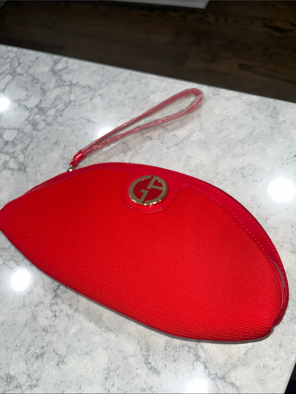 Giorgio Armani RED cosmetic bag-9 x 5”-NEW